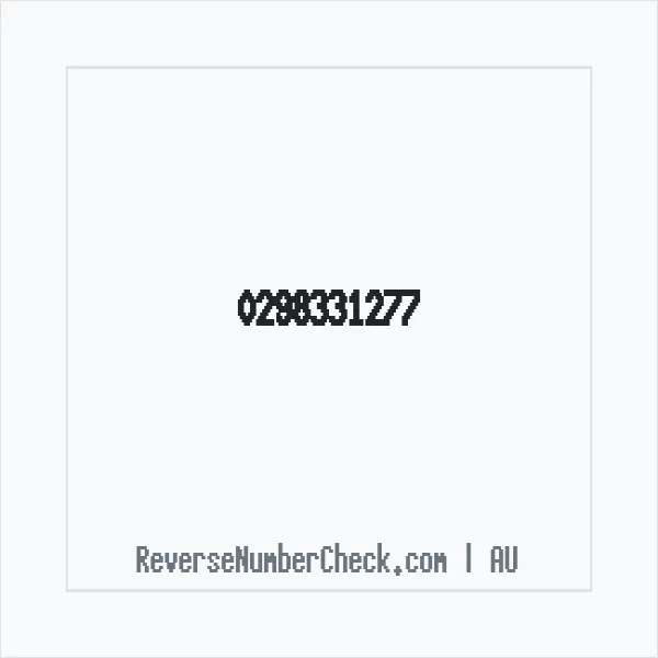 Phone number +61 (2) 9833-1277 image