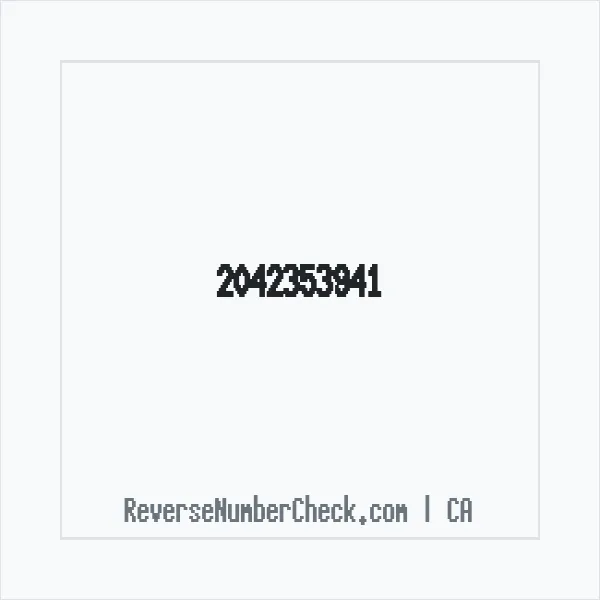 Phone number +1 (204) 235-3941 image
