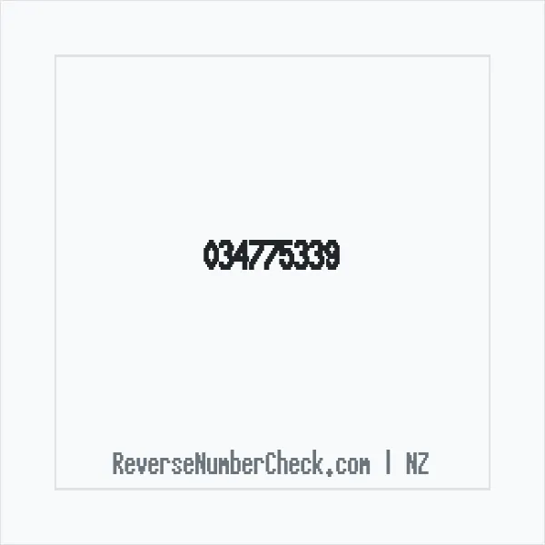 Phone number +64 (3) 4775-339 image
