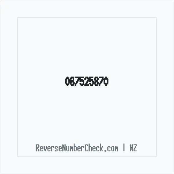 Phone number +64 (6) 7525-870 image