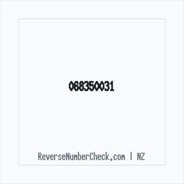 Phone number +64 (6) 8350-031 image