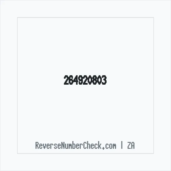 Phone number +27 (26) 492-0803 image