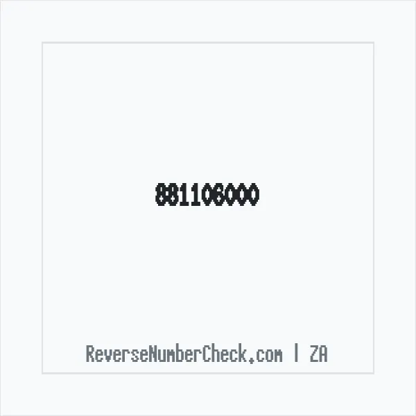 Phone number +27 (88) 110-6000 image